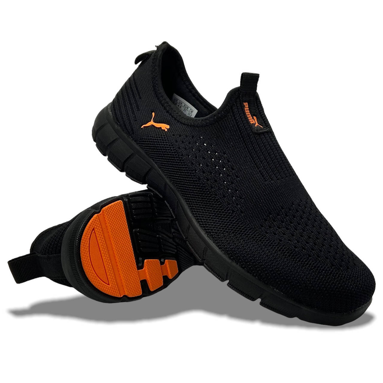 

Кроссовки мокасины женские летние Puma текстильные сетка черные деми весна/лето 41, Черный