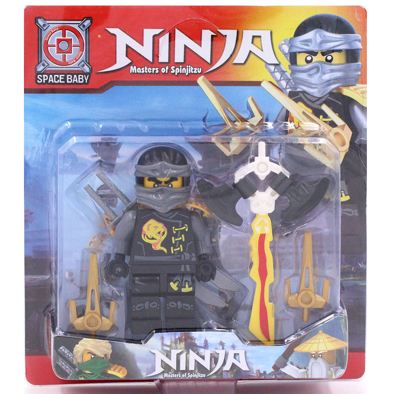 

Фигурка Ниндзяго Коул с оружием Ninjago Skybound Cole Черный Ниндзя