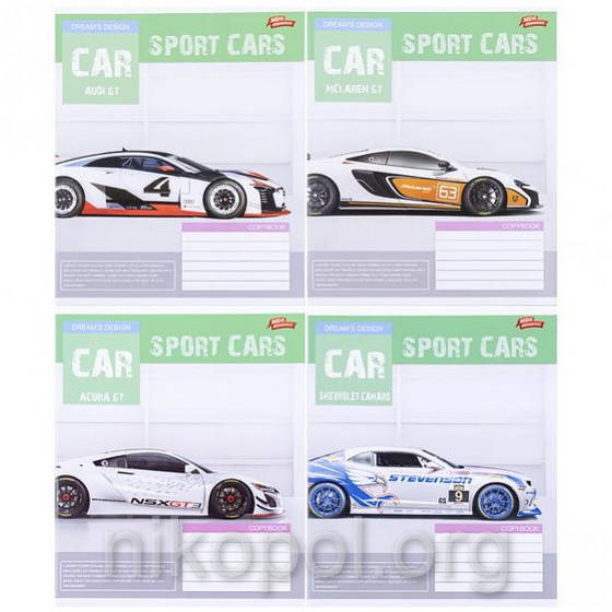 

Тетрадь 36 листов линия, серия "Спортивные автомобили", белизна 100%