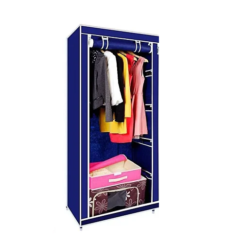 

Шкаф тканевый складной с каркасом Storage Wardrobe 70х45х165 см, Синий