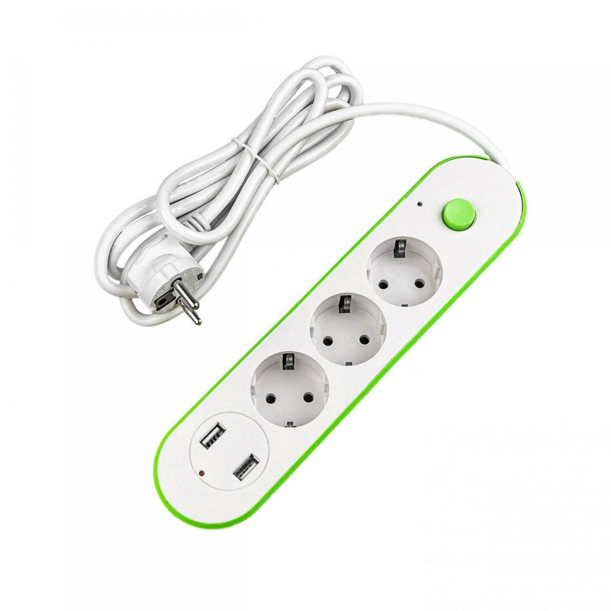 

Сетевой удлинитель XoKo SP-3-2 1.8 м 3 розетки 2 USB