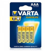 

Батарейка VARTA SUPERLIFE R-3 ААА Блистер (солевая) 4шт / бл. 48шт. / Ок 187