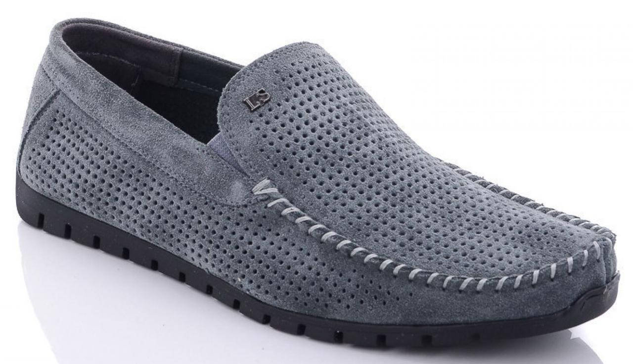 

Туфли летние из натуральной кожи на плоской подошве, серые, полноразмерные Размеры 39, 40, 41, 46, Серый