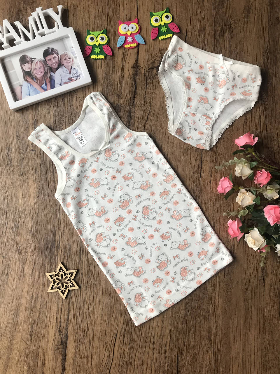 

Комплект нижнего белья для девочки майка+трусики. Турция!