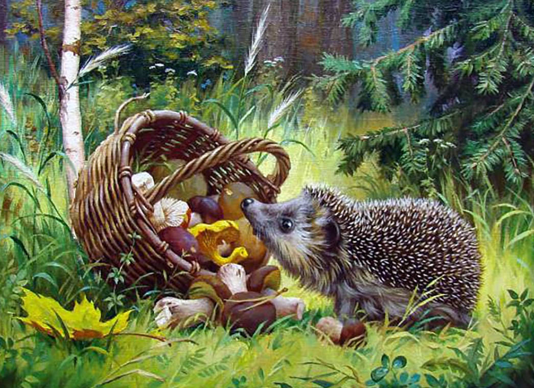 

Алмазная мозаика и Картина по номерам Ежик 3D 2 в 1 на подрамнике 40х50 см CY2345