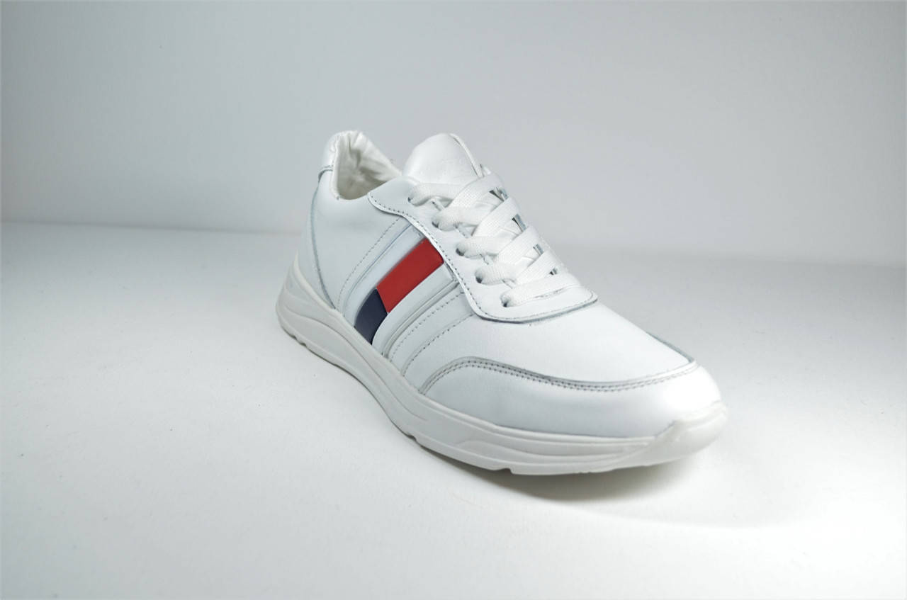 

Подростковые кожаные кроссовки белые Multi-Shoes Tomas