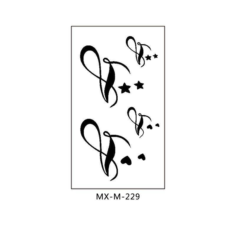

Флеш тату. 11*6 см. Временная, Переводная. Набор, Музыка, Ноты, MX-M-229 (S), Ч/Б