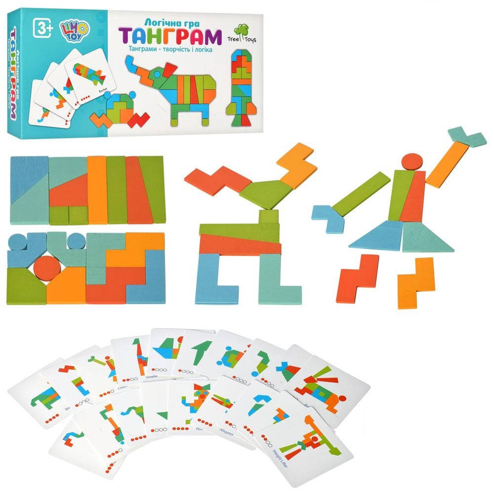 

Деревянная игрушка Танграм арт. MD 2447 фигурки 21 шт., карточки 20 шт. (Limo Toy)