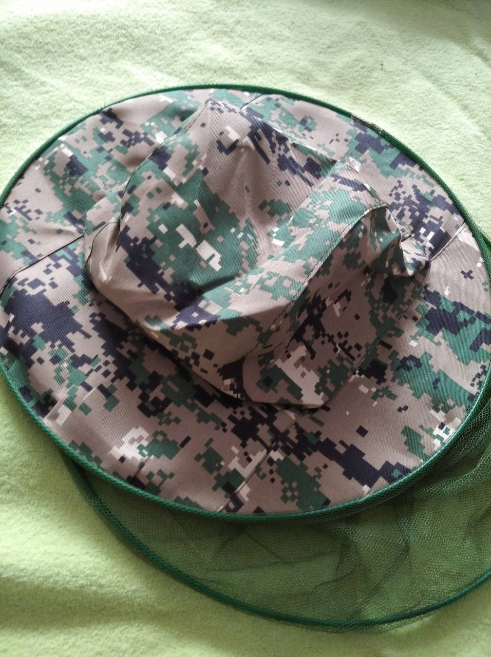 

Шляпа с защитой от насекомых камуфляж, москитная сетка, Хаки