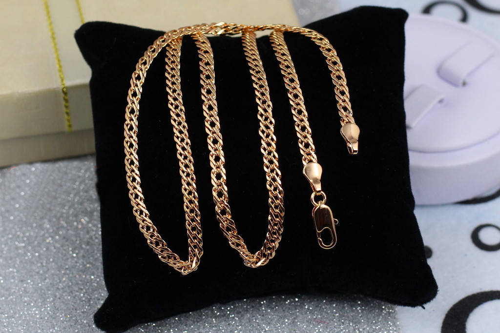 

Цепь Xuping Jewelry ромб 55 см 4 мм золотистая