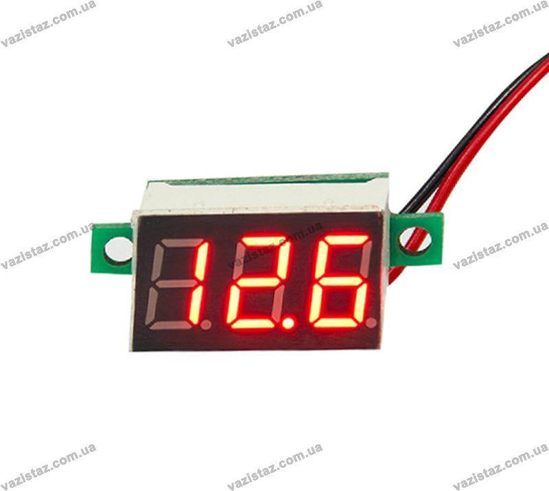 

Цифровой вольтметр автомобильный 12-24В плата (встраиваемый), Красный