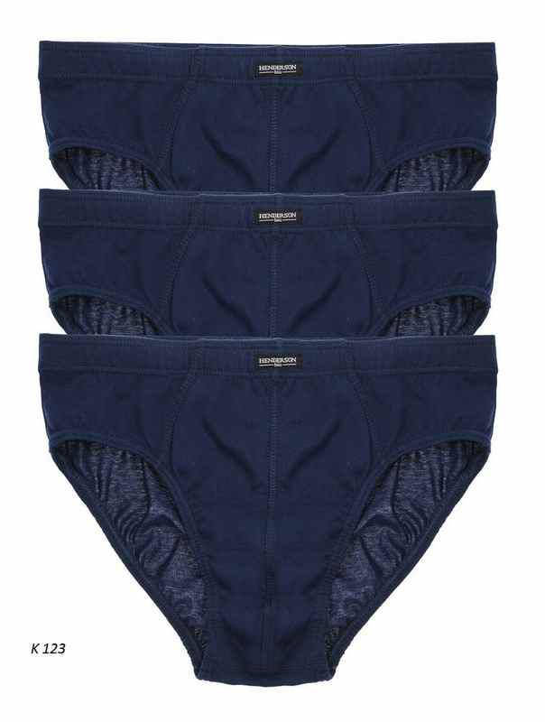 

Трусы мужские HENDERSON 1446 CLASSIC K123, за 3шт в упаковке, хлопок, Польша, Синий