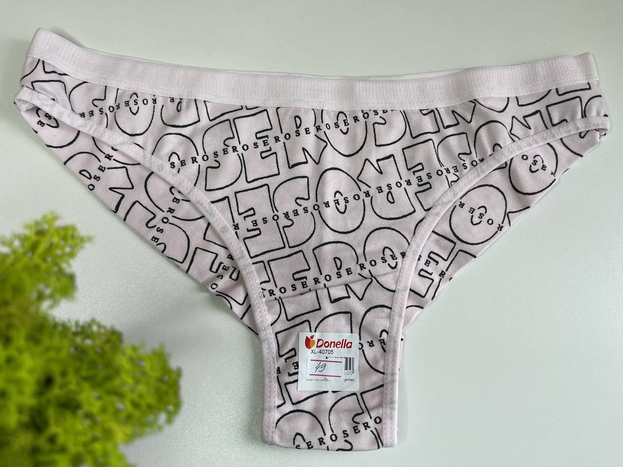

Трусики бразильяна Donella размер XL,розовые с буквами, Розовый
