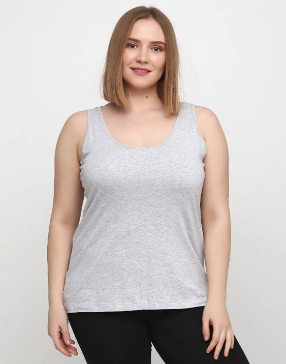 

Женская майка серая, размер XL, Серый