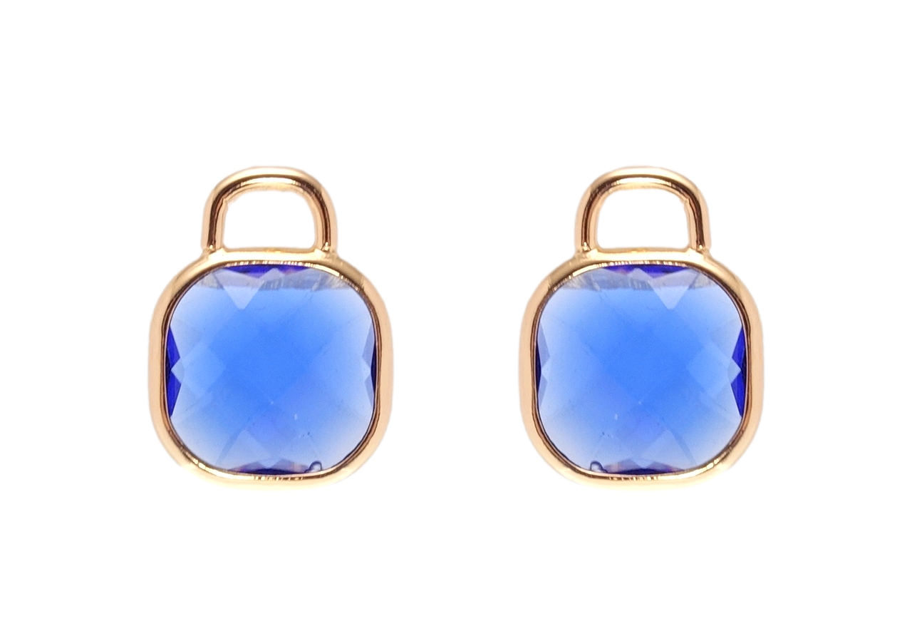 

Серьги Xuping Позолота 18K гвоздики (пусеты) "Замочки синие фианиты"