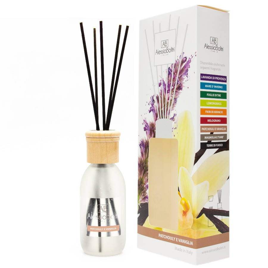 

Аромадиффузор AlessioBoltri Patchouli E Vaniglia (пачули и ваниль), 125 мл, 5 палочек (90144)