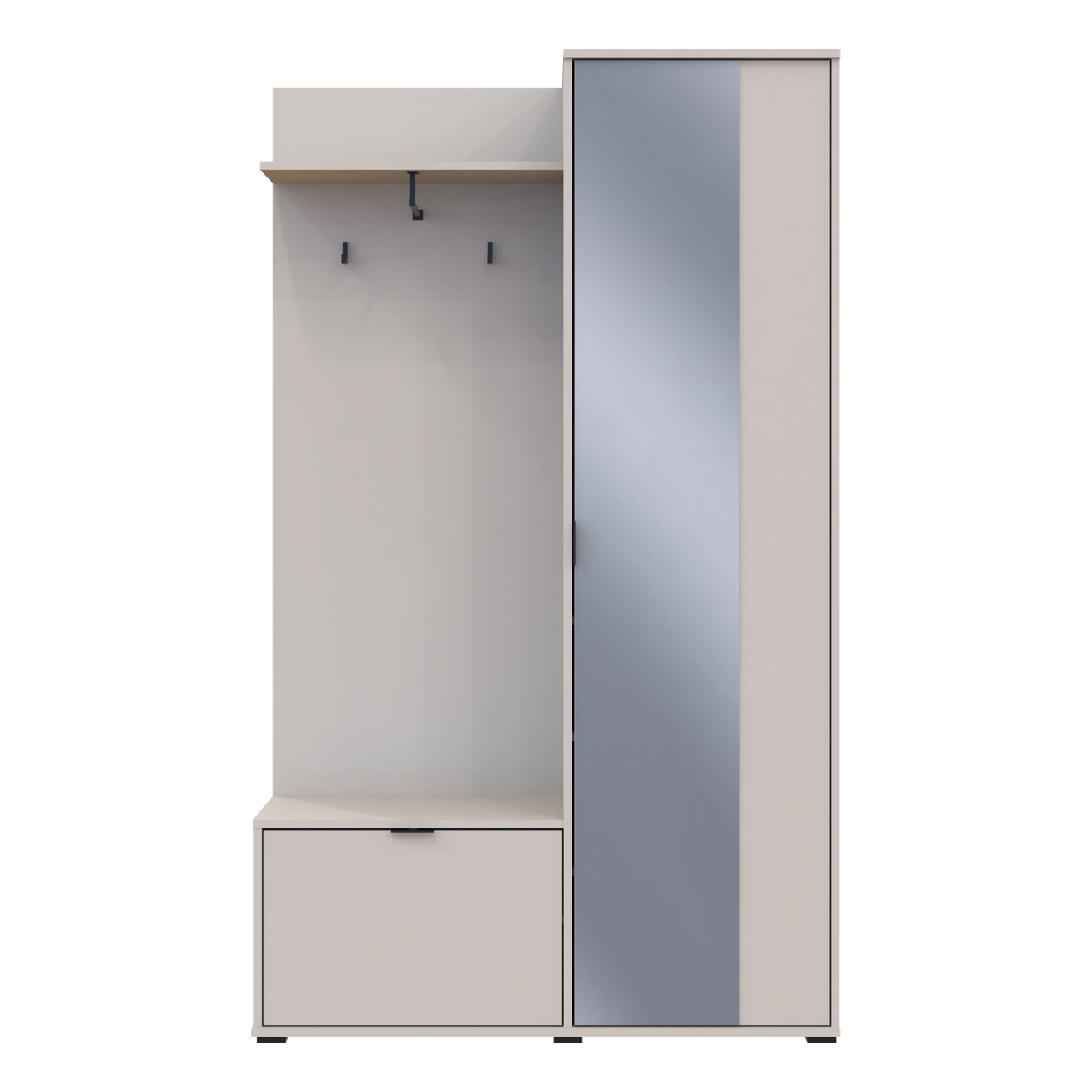 Передпокій Doros Дора Кашемір 1 ДСП/1 Дзеркало 113.5х40х192 (44900364) 5