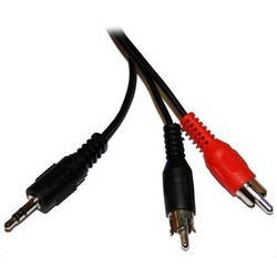 

Кабель стерео Jack 3.5 на 2 RCA (тюльпан), 3m, Черный