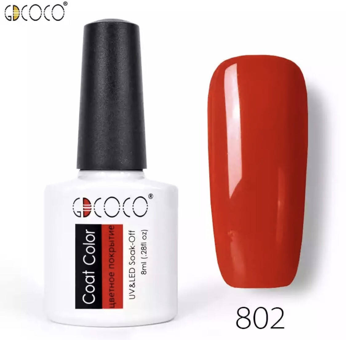 

Гель-лак GDCOCO 8 мл, №802 (классический-красный)