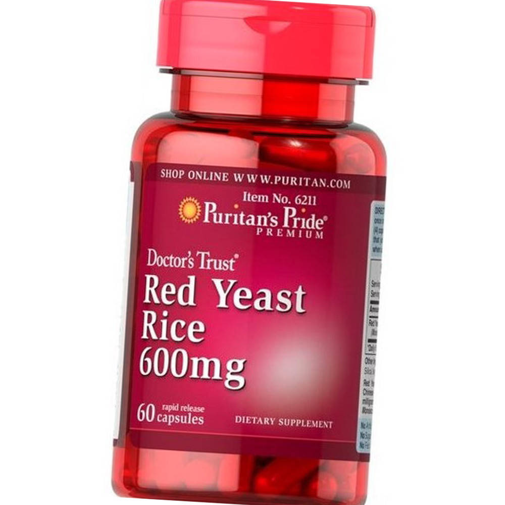 

Красный дрожжевой рис Puritan's Pride Red Yeast Rice 600 mg 60 caps