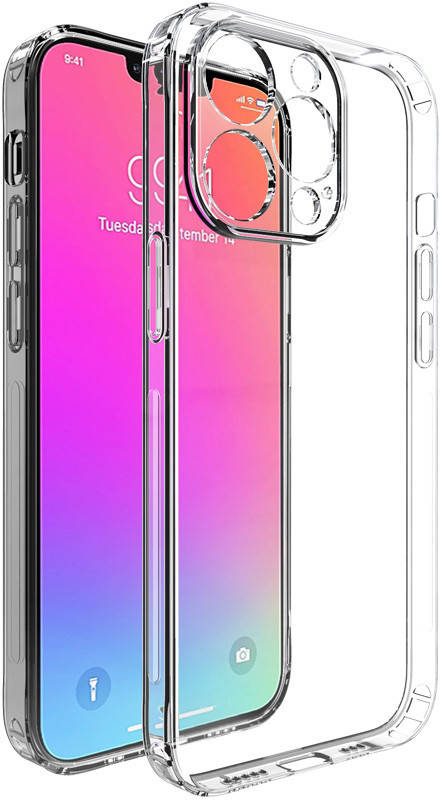 

Прозрачный Чехол MultiCam iPhone 13 Pro (ультратонкий силиконовый) (Айфон 13 Про)