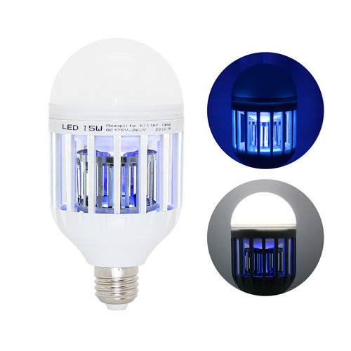 

Лампа светодиодная ловушка для уничтожения комаров насекомых 15Вт, Е27