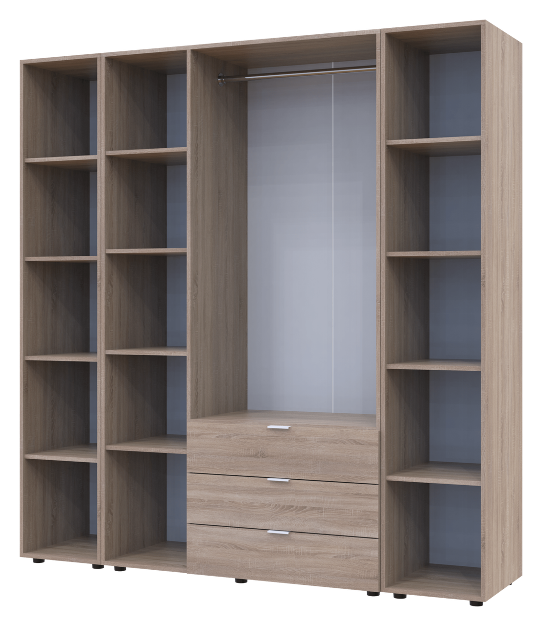 Комплект Doros Гелар з 2 Етажерками Дуб сонома 3 ДСП 192.6х49.5х203.4 (42005049) 2