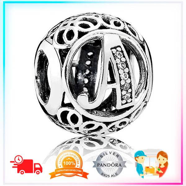 

Пандора Подвеска-шарм из серебра буква A Pandora 791845CZ