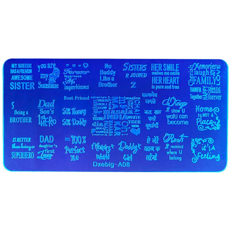 

Пластина маникюрная для стемпинга на ногтях металлическая