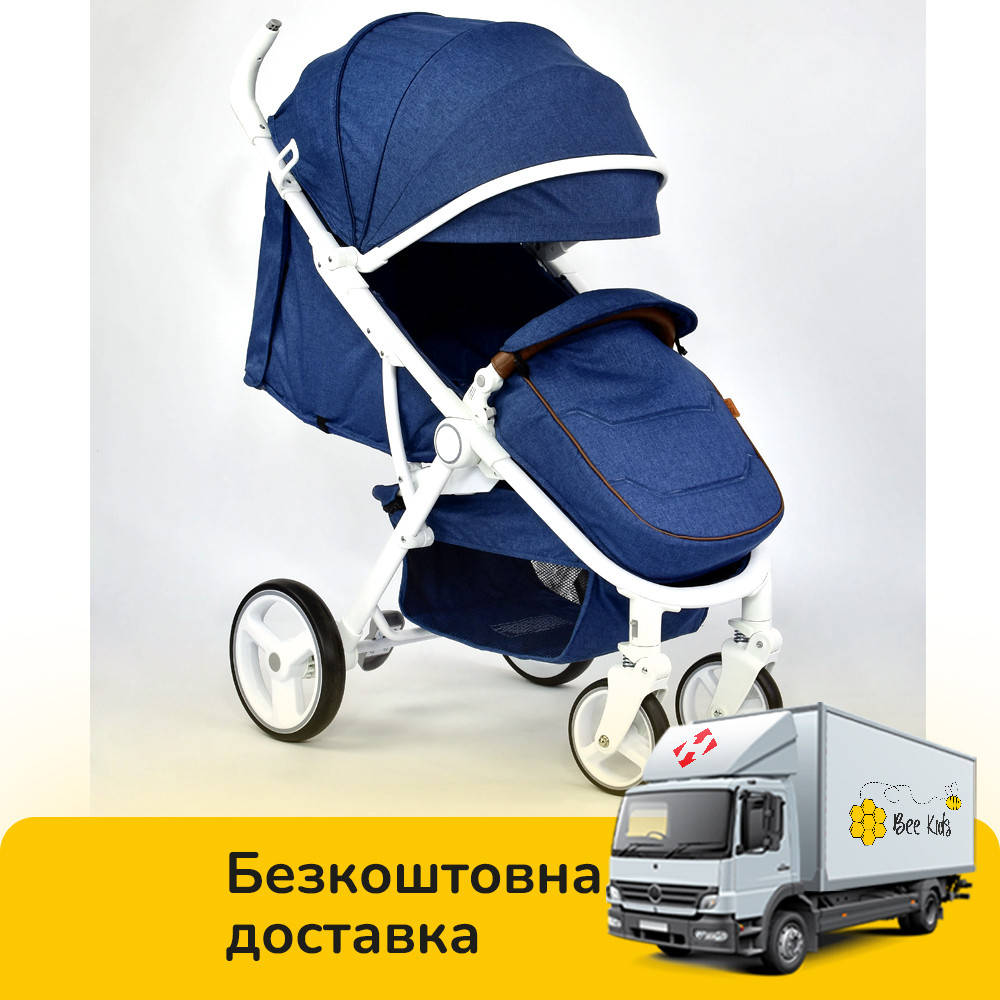 

Детская прогулочная коляска JOY 6881 Navi Синий