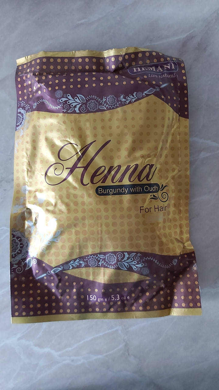 

Хна для волос Hemani Бургунди с удом 150гр.