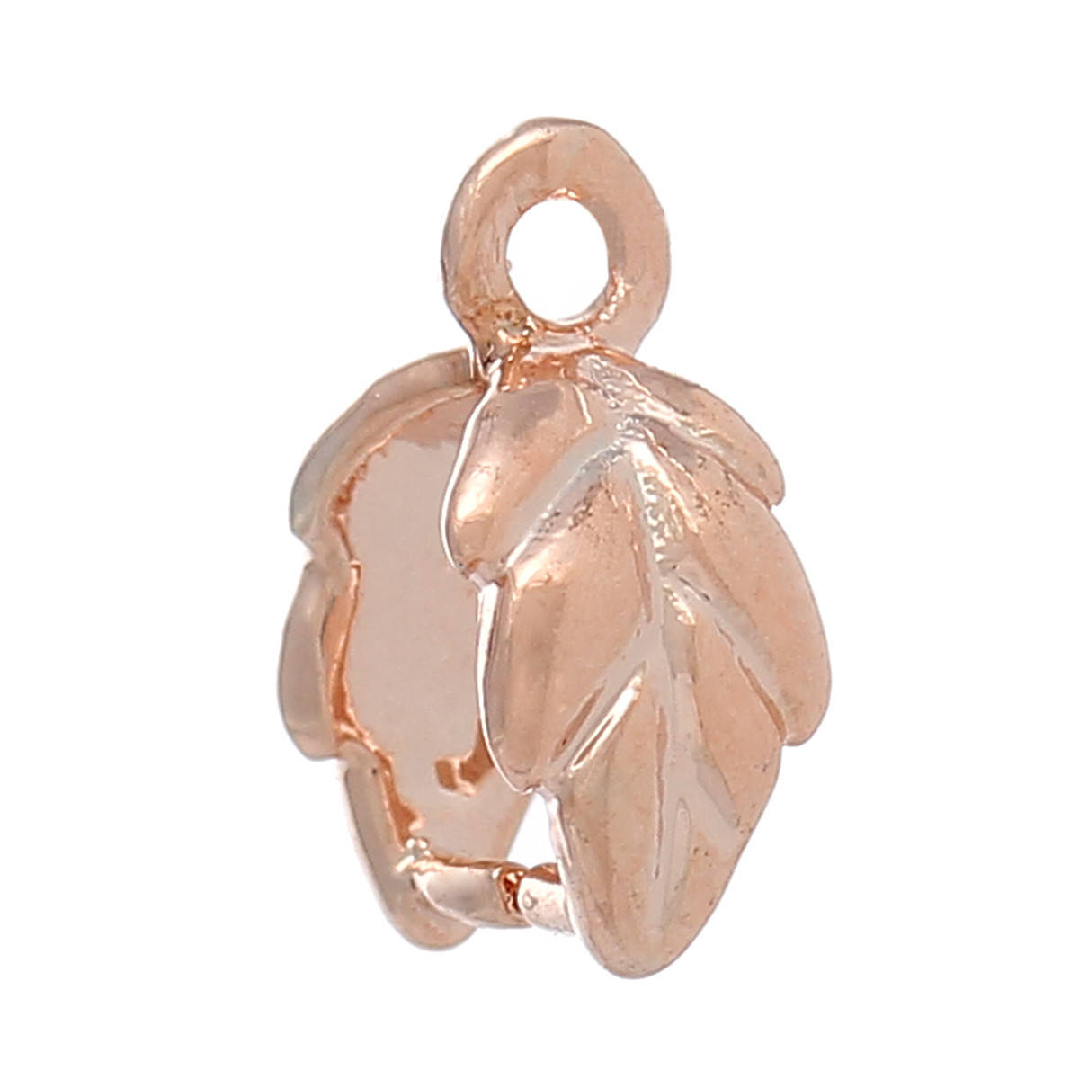 

Зажим для подвески, Подвесной зажим, Застежка для подвески, Листья, Цвет: Розовое-золото, 9 мм x 7 мм