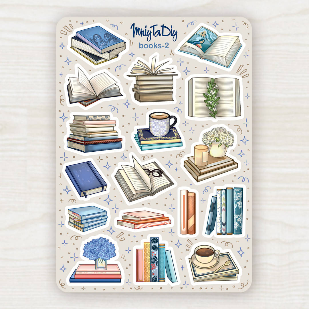 

Стикеры авторские BOOKS-2, Зелёный