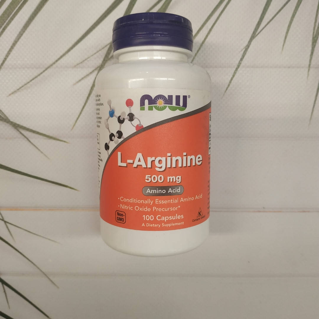 

Now Foods L-Arginine 100 caps 500 mg, аргинин Нау фудс
