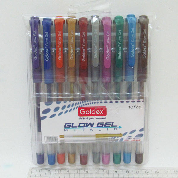 

Набор гелевых ручек, 10 цв. "Goldex Glow Gel Metalic"