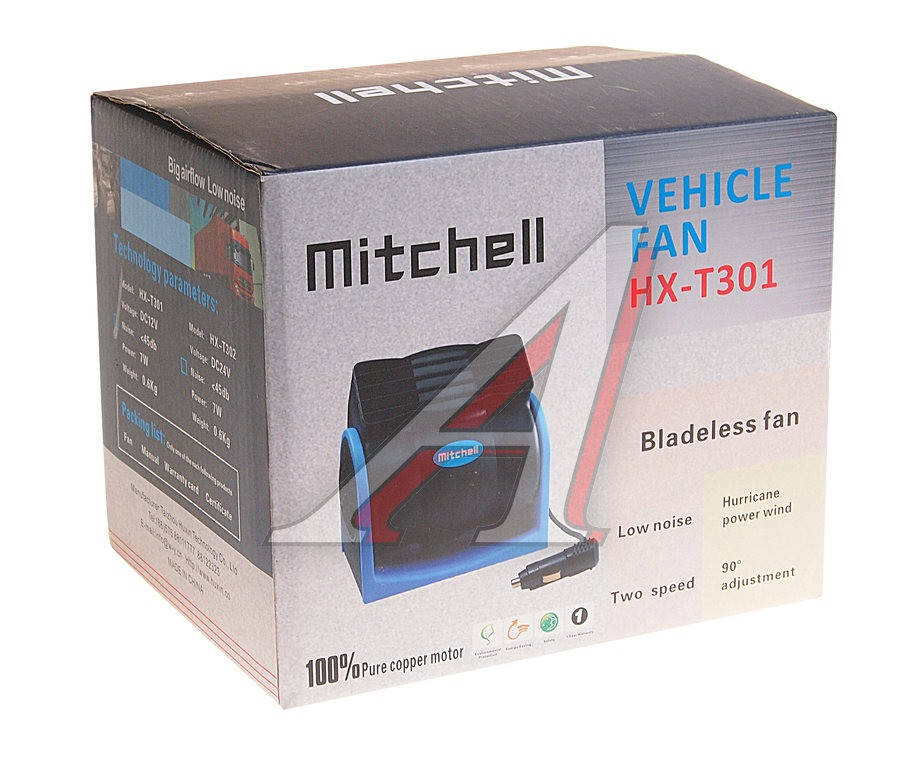 

Вентилятор в салон 12V 130Вт синий MITCHELL HXT301DC12V! Качественный