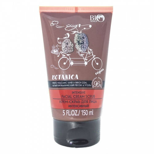 

Крем-скраб для лица "Вулканический песок, уголь" Bio World Veganica Cream Scrub(150 мл)