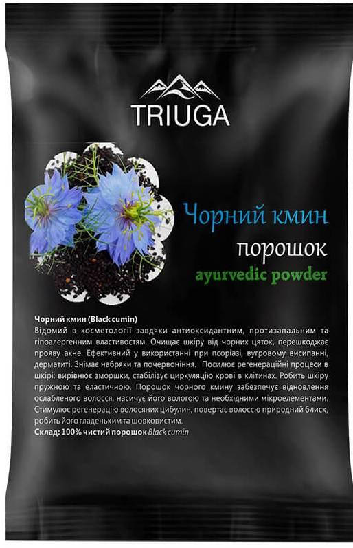 

Натуральный аюрведический порошок Черного тмина, 50г, Триюга