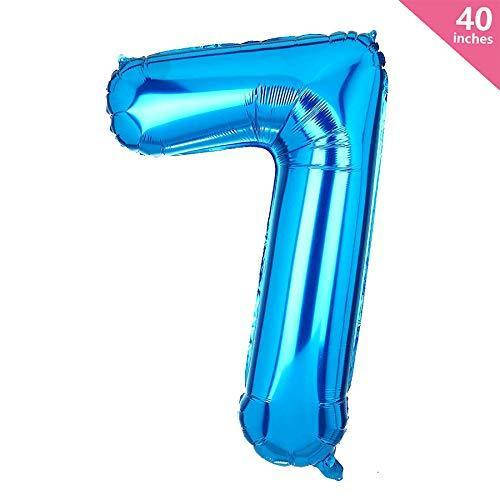 

Цифра Фольгированная Синяя (Синий) 100 см.(40") для надувания воздухом "Китай"- 7