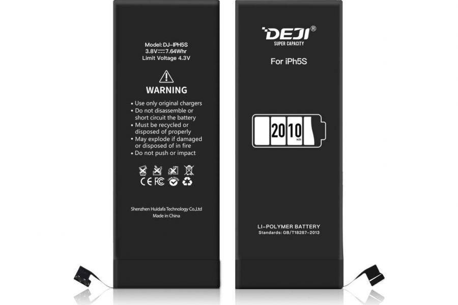 

Усиленная аккумуляторная батарея DEJI (2010 mAh) для Apple iPhone 5s