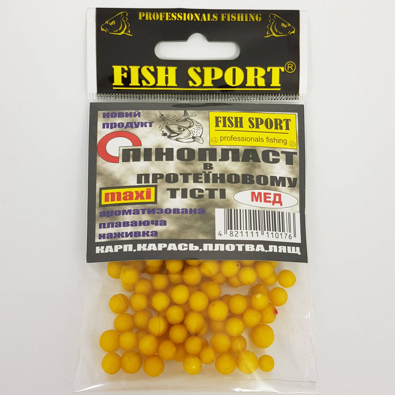

Насадка пенопласт в протеиновом тесте Fish Sport мёд (maxi)