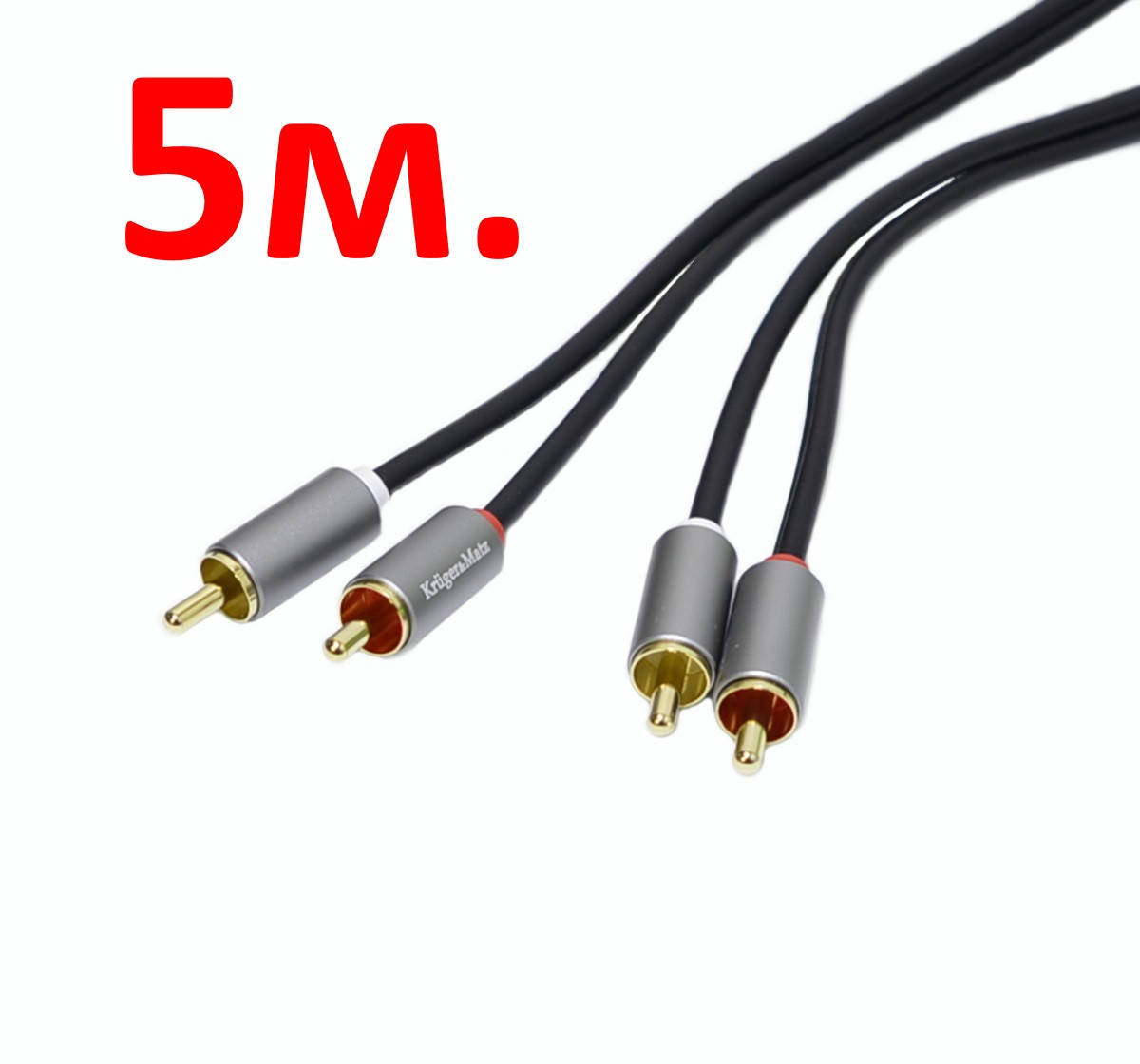 

Шнур 2шт.RCA - 2шт.RCA Kruger&Matz Basic 5.0м KM1212