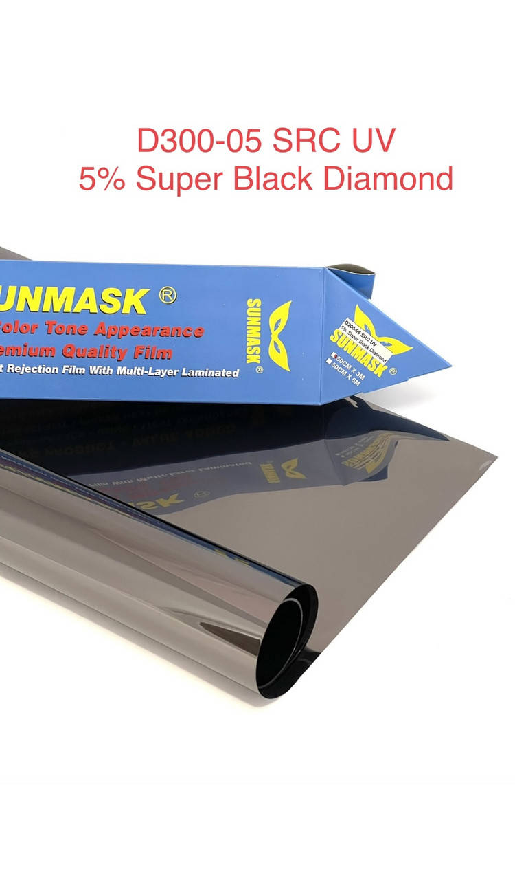 

5%Super Black Diamond Металлизированная тонировочная плёнка : 50смх3м, Черный