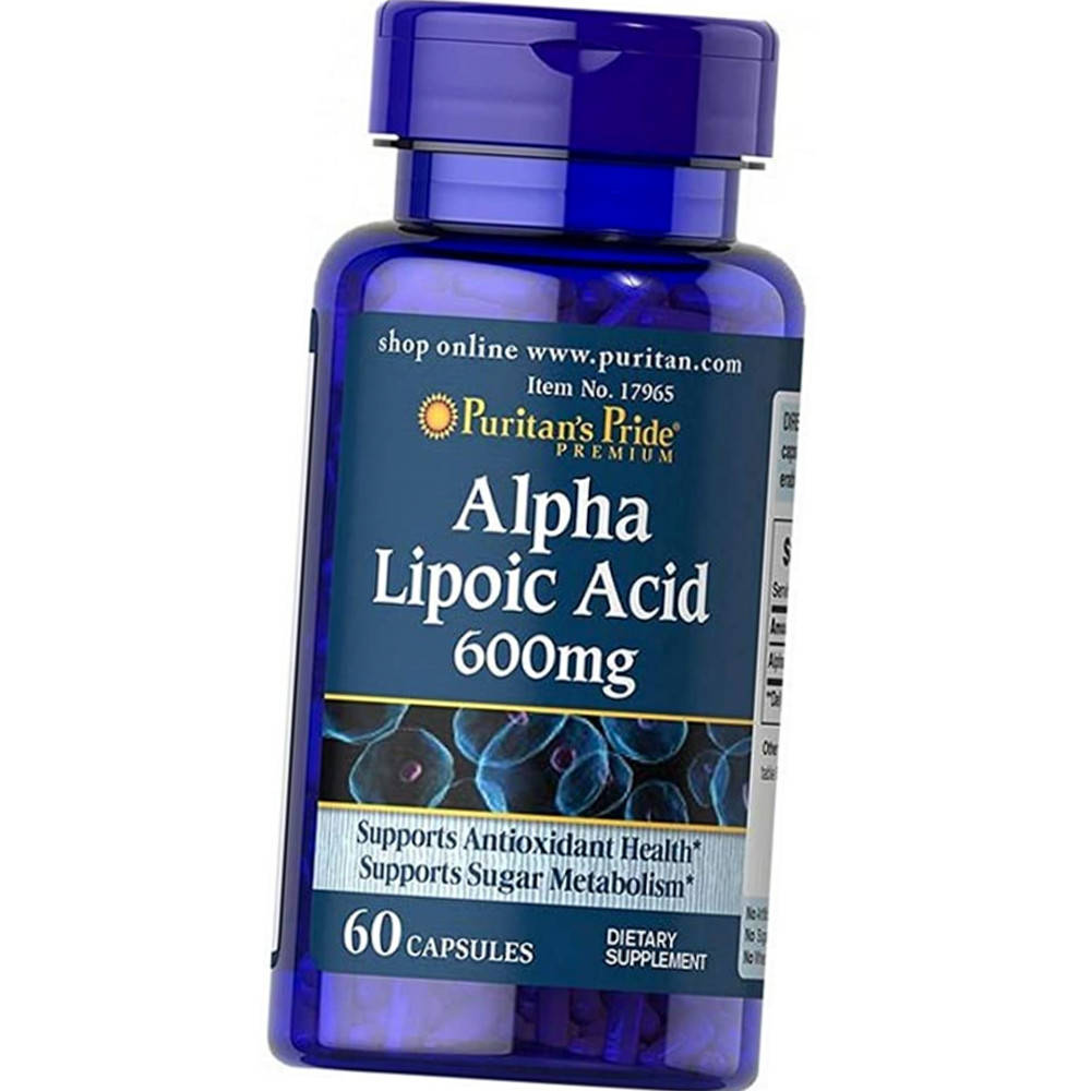 

Альфа липоевая кислота Puritan's Pride Alpha Lipoic Acid 600 mg 60 гел капс