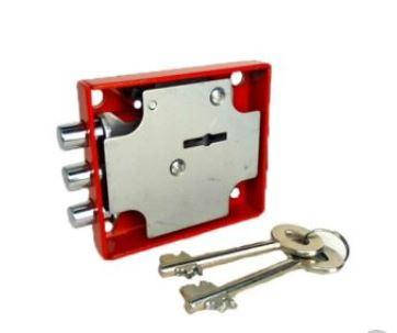 

Замок для сейфа KS-15. Замок красный сейфовый на три штыря. Замок для сейфа FORTRESS.