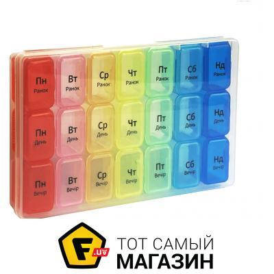 

Таблетница MVM Органайзер для таблеток PC-03 T на 7 дней (таблетница) 23x200x100 мм