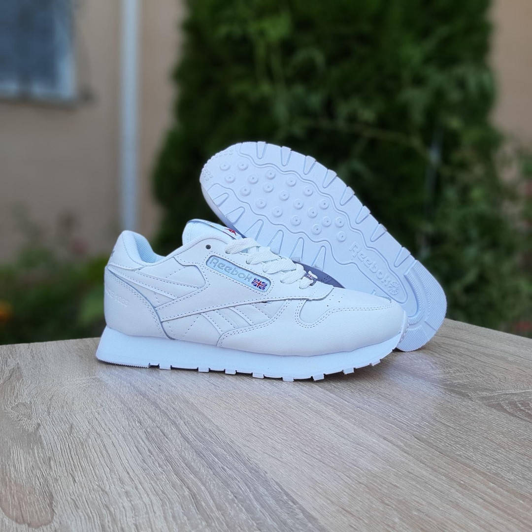 

Кроссовки женские Reebok Classic белые Рибок Класcик натуральная кожа прошиты. Код OD-20229 40, Белый