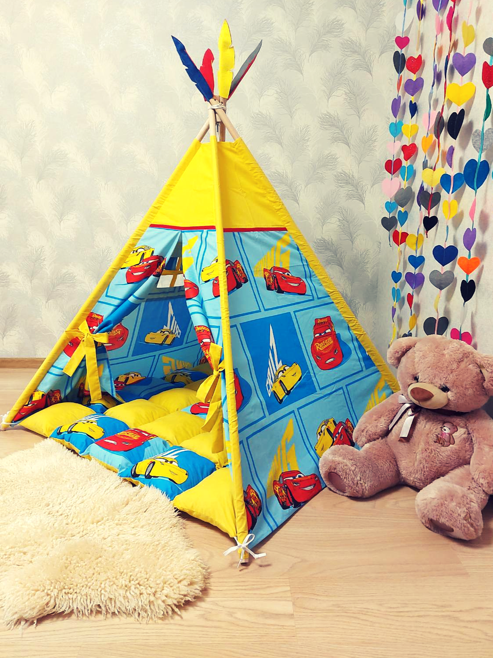 

Вигвам для детей Тачки с дутым ковриком. Вигвам для мальчика, Детский вигвам, Палатка детская купить