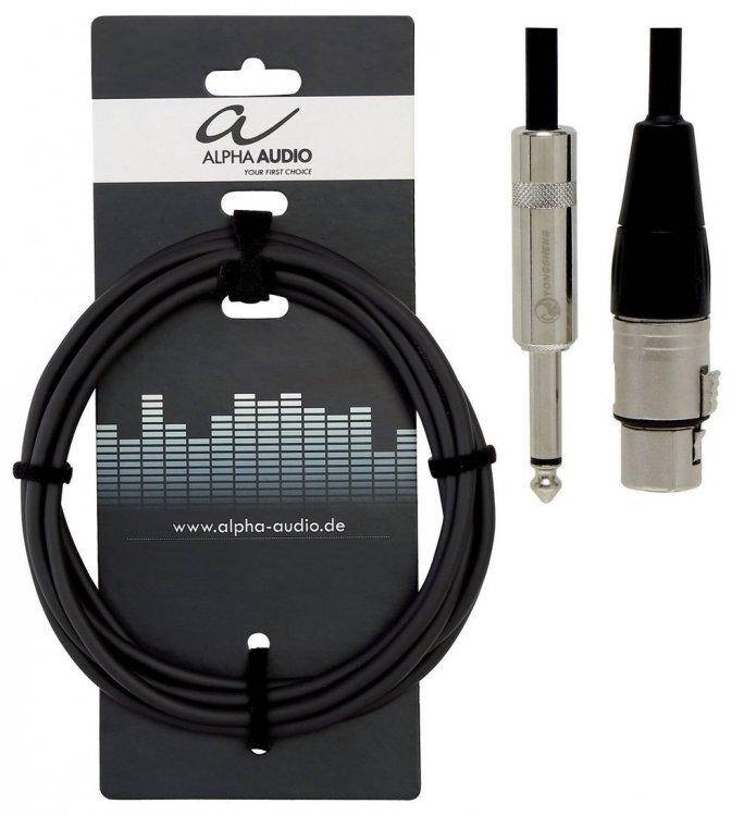 

Кабель микрофонный Alpha Audio XLR (п) x mono jack (3м)
