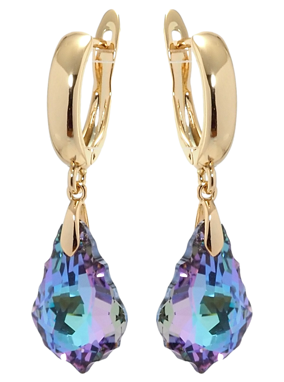 

Серьги Xuping Позолота 18K с кр-ми Swarovski подвески английский замок "Кристаллы Paradise Shine"